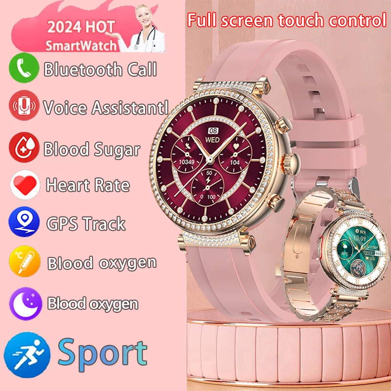 Женские смарт-часы с пульсометром и тонометром