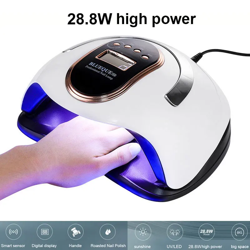 

10/30/60/99s Timer LED Lamp Nail Dryer 42 LEDs UV Ice Lamp For Drying Gel Polish Auto Sensor Manicure Tools Nail Dryers