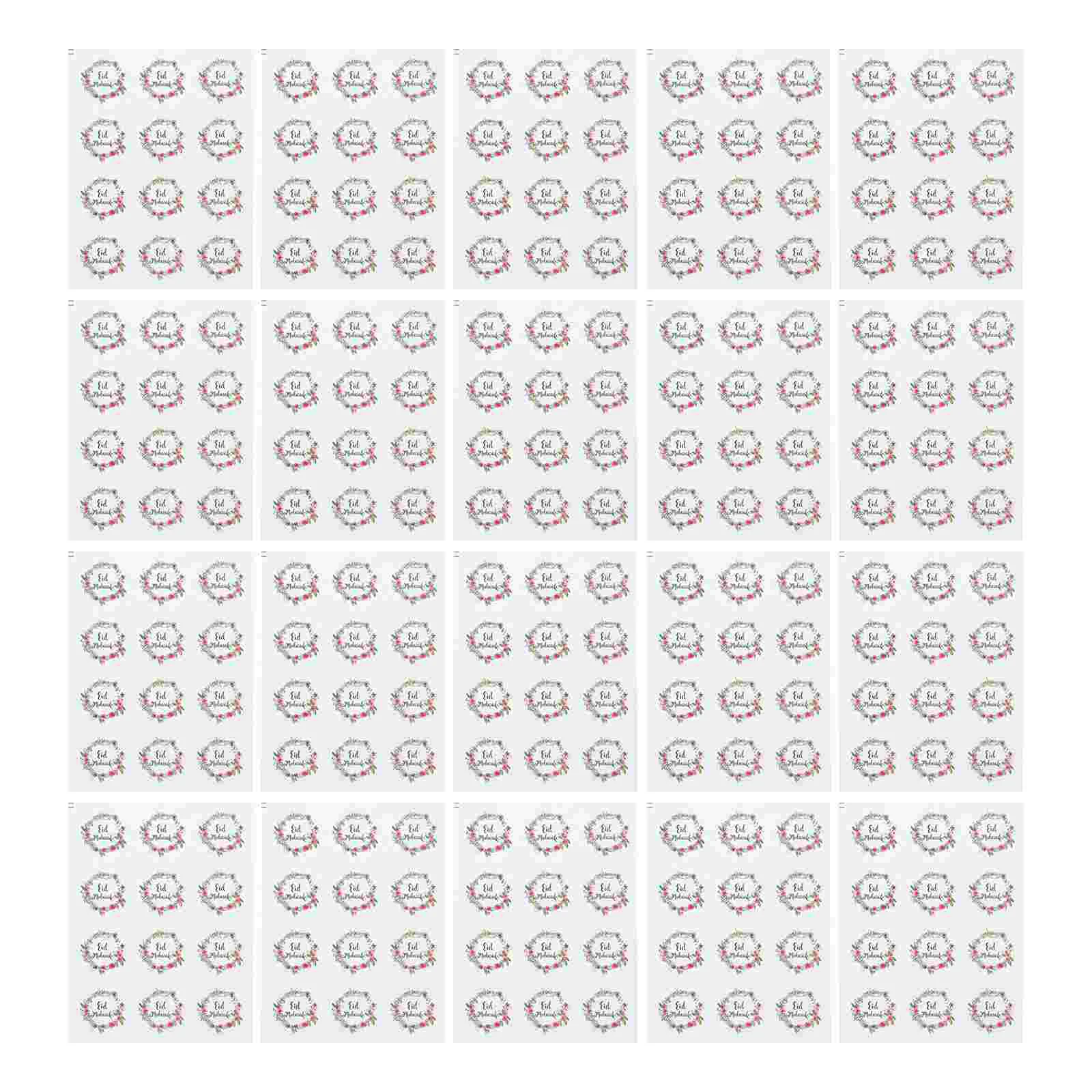 

20 листов наклеек для запечатывания Рамадана, наклейки для запечатывания подарков на Исламский фестиваль, наклейки для творчества