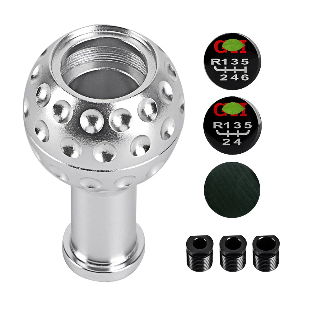 

5-скоростная универсальная ручка переключения передач, алюминиевая 6-скоростная ручка переключения передач с 3 адаптерами и 2 наклейками для VW Scirocco Jetta Golf