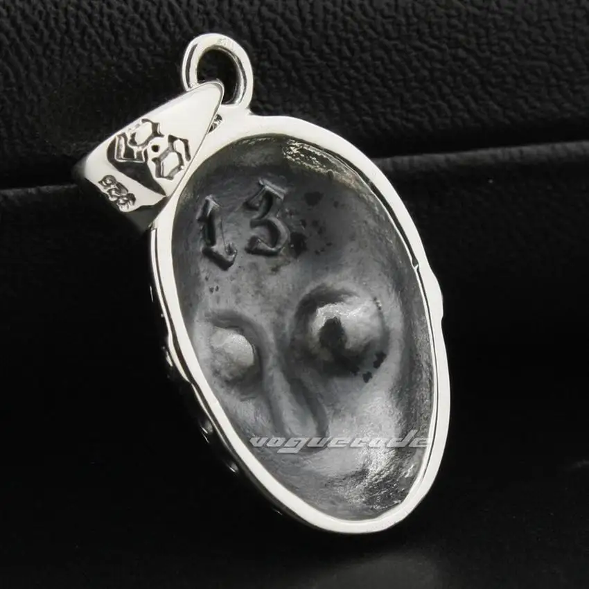 CZ Stone Eyes Стерлингового Серебра 925 пробы Хэллоуин Джейсон Хоккей Подвеска Байкер