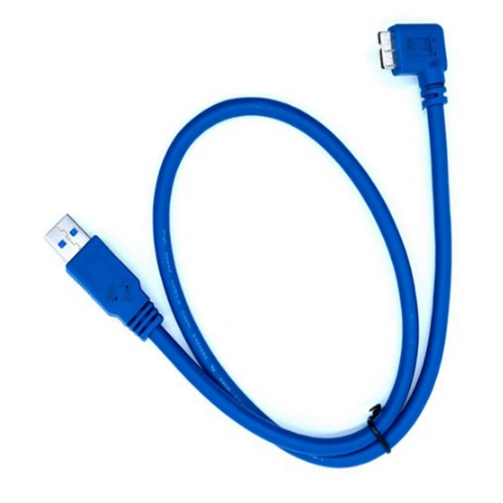 Высокоскоростной кабель USB 3.0 до 90 градусов под прямым углом Micro B для мобильного
