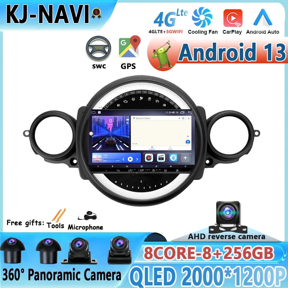 

For BMW Mini Cooper R56 R60 R51 2006-2014 Android 13 Car Player Radio Carplay Multimedia Wireless Navigation Intelligent System
