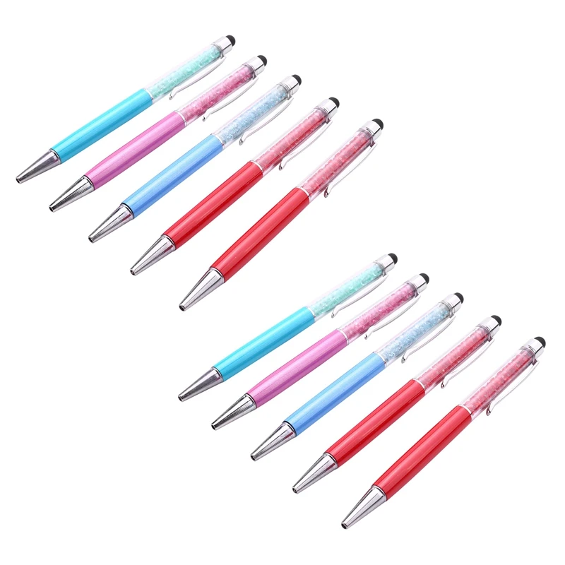 

10PCS Random Colorful Crystal Pen Diamond Ballpoint Pens Fashion Creative Stylus Touch Pen