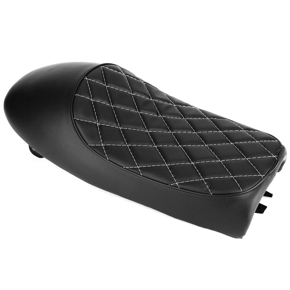 Motorcycle Black PU Leather Vintage Seat Hump Saddle Cushion Fit for Honda CG125 Cafe Racer | Автомобили и мотоциклы