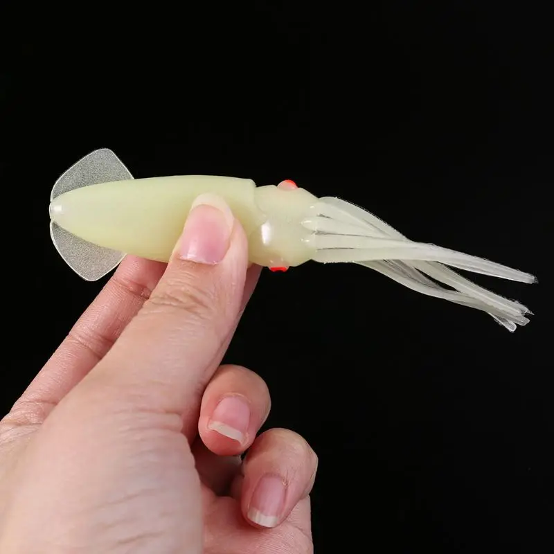

1pc New 110mm B2 Fishing Octopus Squid Bodies Luminous Fish Lures Glow In Dark