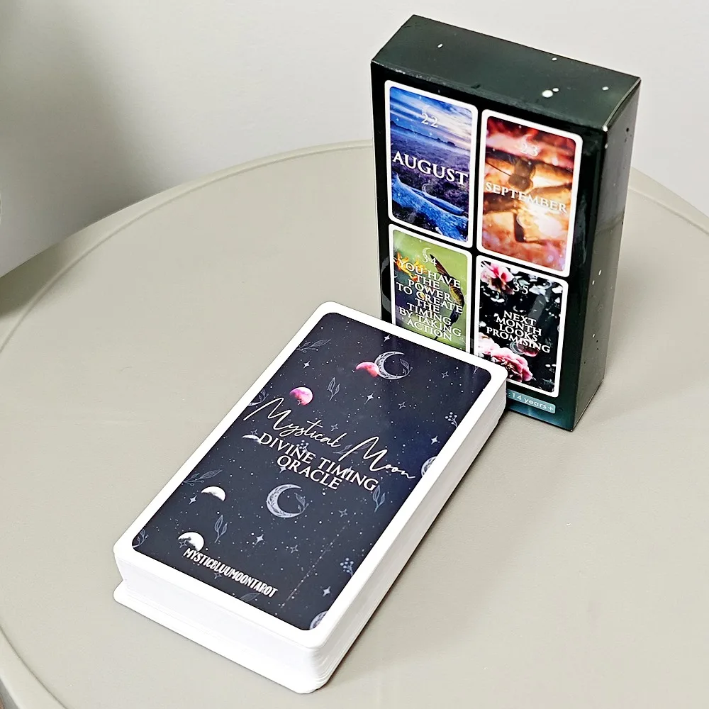 60 шт. карты Время Оракула Колода 10 3*6 см Карты с рамкой времени Мистическая луна