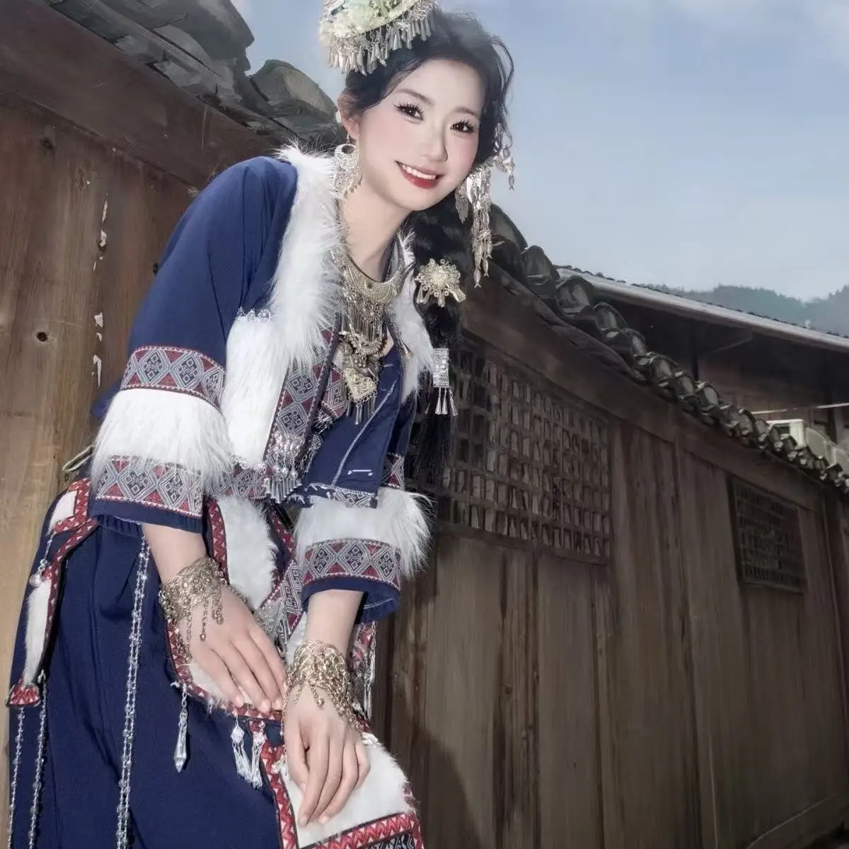 Фото Традиционный костюм хмонг для женщин 2026 года, традиционная китайская этническая одежда, национальные наряды Мяоцзян, хмонг ханьфу №3