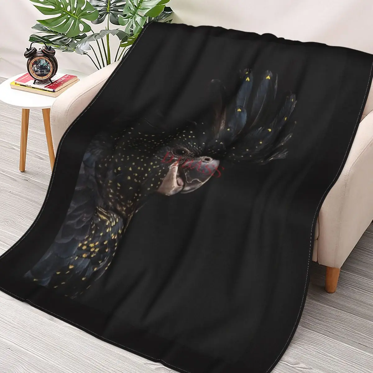 

Red-tailed Black Cockatoo #2 3D Printed Flannel Throw Blanket