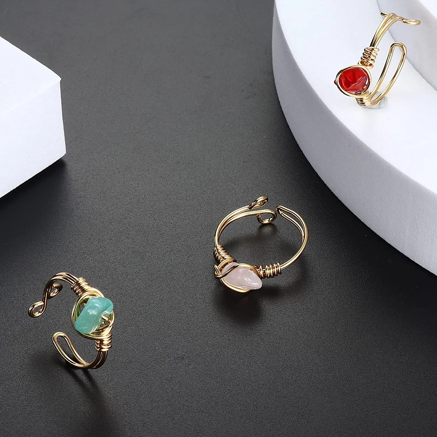 Кольцо с кристаллами для женщин 6 шт. |