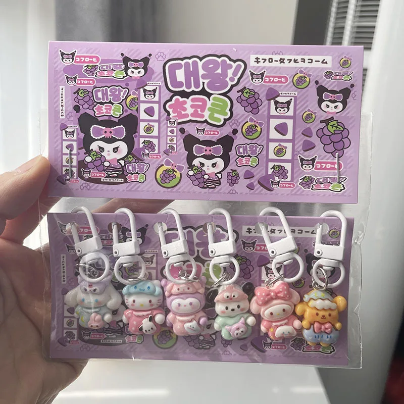 Брелок для ключей Sanrio серии СемьЯ милая мультяшная подвеска в виде Hello Kitty моя