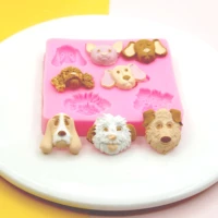 dog shape silicone mold cake decoration food safe mould clay resin ceramics candy fondant candy chocolate soap handicraft mould