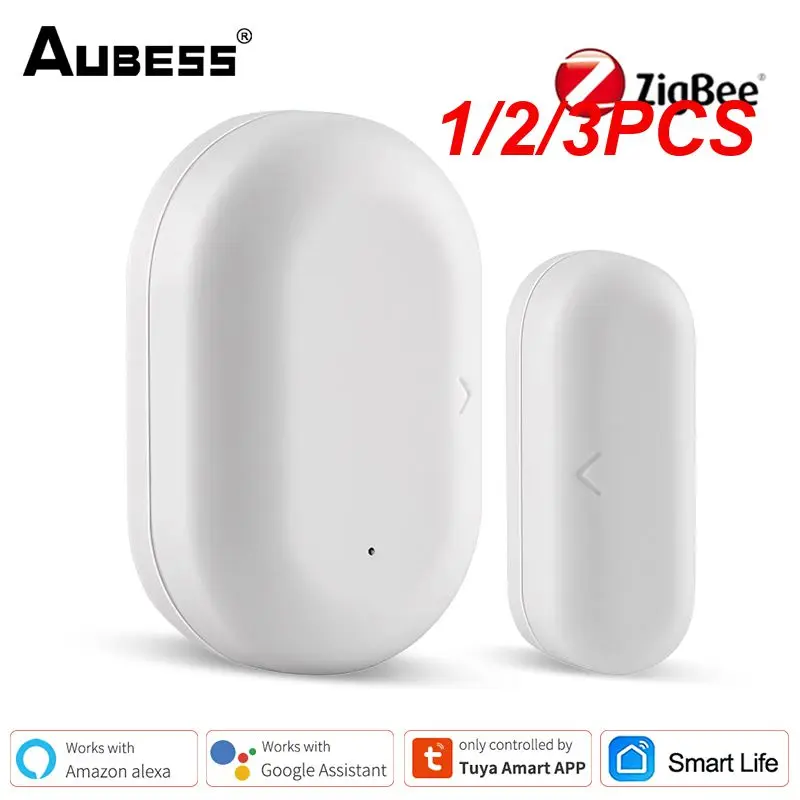 

1/2/3PCS Tuya ZigBee Smart Door Sensor Door Open / Closed Detectors WiFi Magnetic Switch Window Sensor Home Security Alert