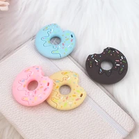 1pcs donuts silicone teether food grade bpa free baby teething toys gift for babies newborn chewing nursing molar pacifier