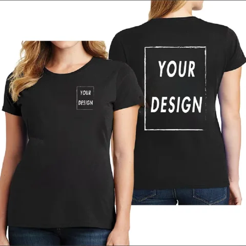 Женская футболка из хлопка и спандекса, custom design