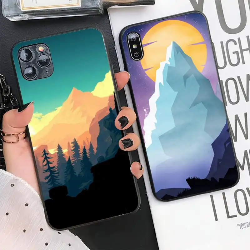 

Mountain Marble Moon Phone Case For Iphone 11 12 13 14 Pro Max 7 8 Plus X Xr Xs Max Se 2020 Mini Case