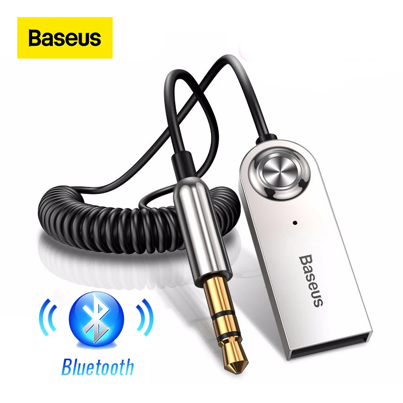 

Baseus AUX Bluetooth Adapter Car 3.5mm Jack Dongle Cable Handfree Car Kit Audio Transmitter Auto Bluetooth 5.0 Receiver