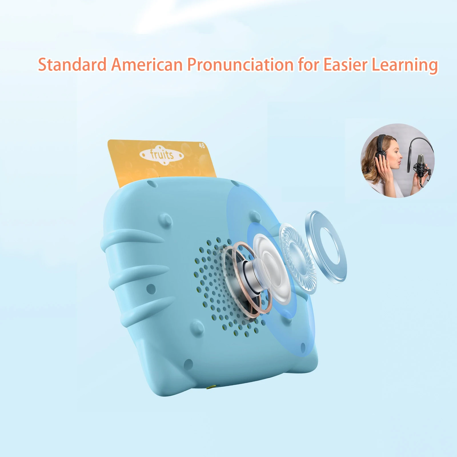 Early Education Flash Card Learning Toys Talking Flashcards for Kids Preschool English Electronic Audio Book Machine Gift (art.: 3920ce998fa47) - 3920ce998fa47