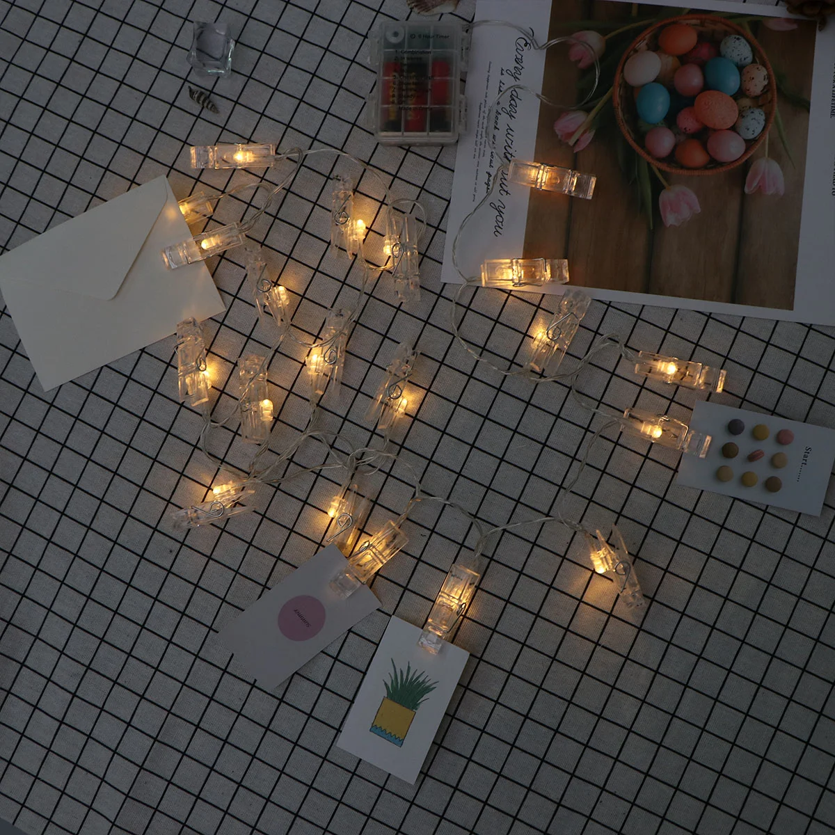 BZ1202 8-режимные гирлянды с фотоклипом 20 светодиодных гирлянд сказочный светильник