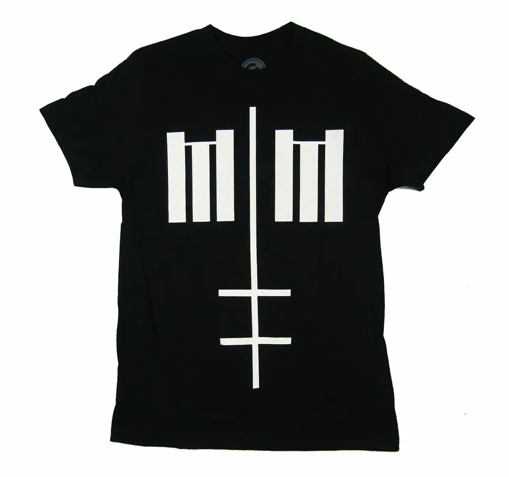 

Marilyn Manson MM Cross White Black T-Shirt NEW