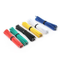 120 pcskit tin plated breadboard pcb solder cable 24awg 8cm fly jumper wire cable tin conductor wires 1007 24awg connector wire