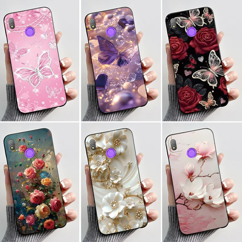Фото Чехол для Tecno Pop 4 BC2c, роскошный модный чехол с цветами и бабочками, мягкий силиконовый защитный чехол для телефона Tecno Pop 4 Pop4 №1