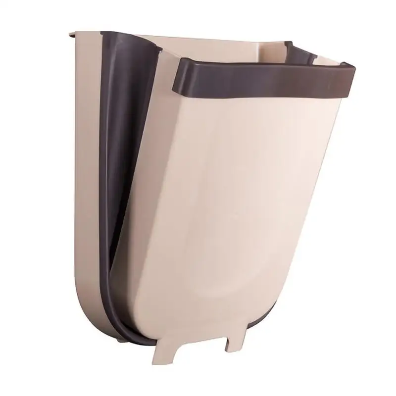 

New product foldable kitchen trash can kitchen cabinet trash door hanging trash can car trash can toilet garbage waste storage