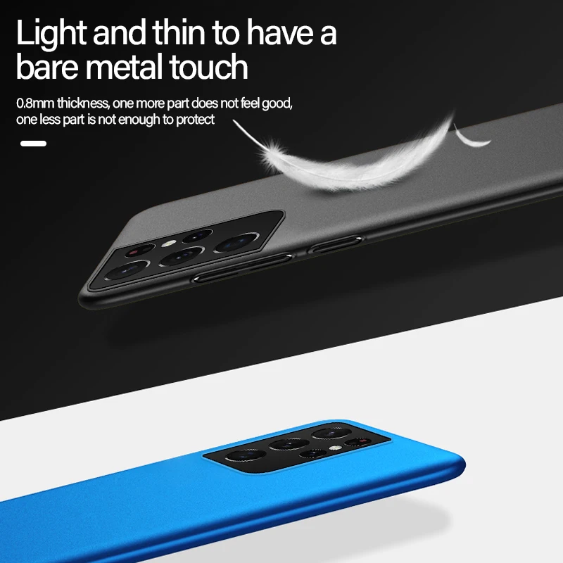Ultra-thin Magnetic Hard Matte PC Phone Case For Samsung Galaxy S23 S22 S21 S20 FE S10 Note 20 10 Plus Frosted Protection Cover