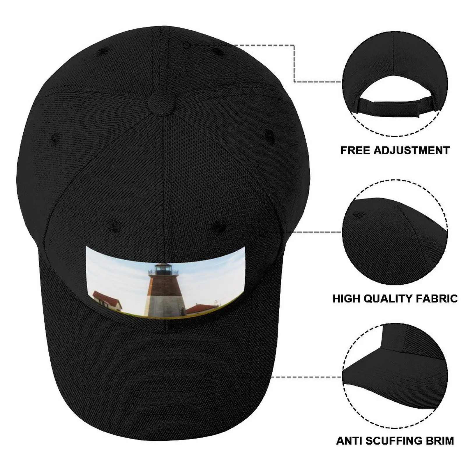 Бейсбольная кепка Point Judith Light House для альпинизма джентльмена пляжная сумка