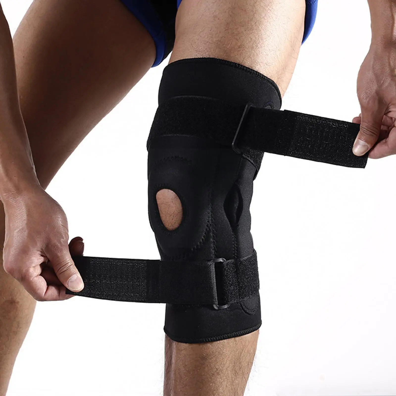 

Шарнирный бандаж для коленного сустава, обезболивающий протектор для коленной чашечки, облегчение боли в суставах, лигмент, поддержка откр...
