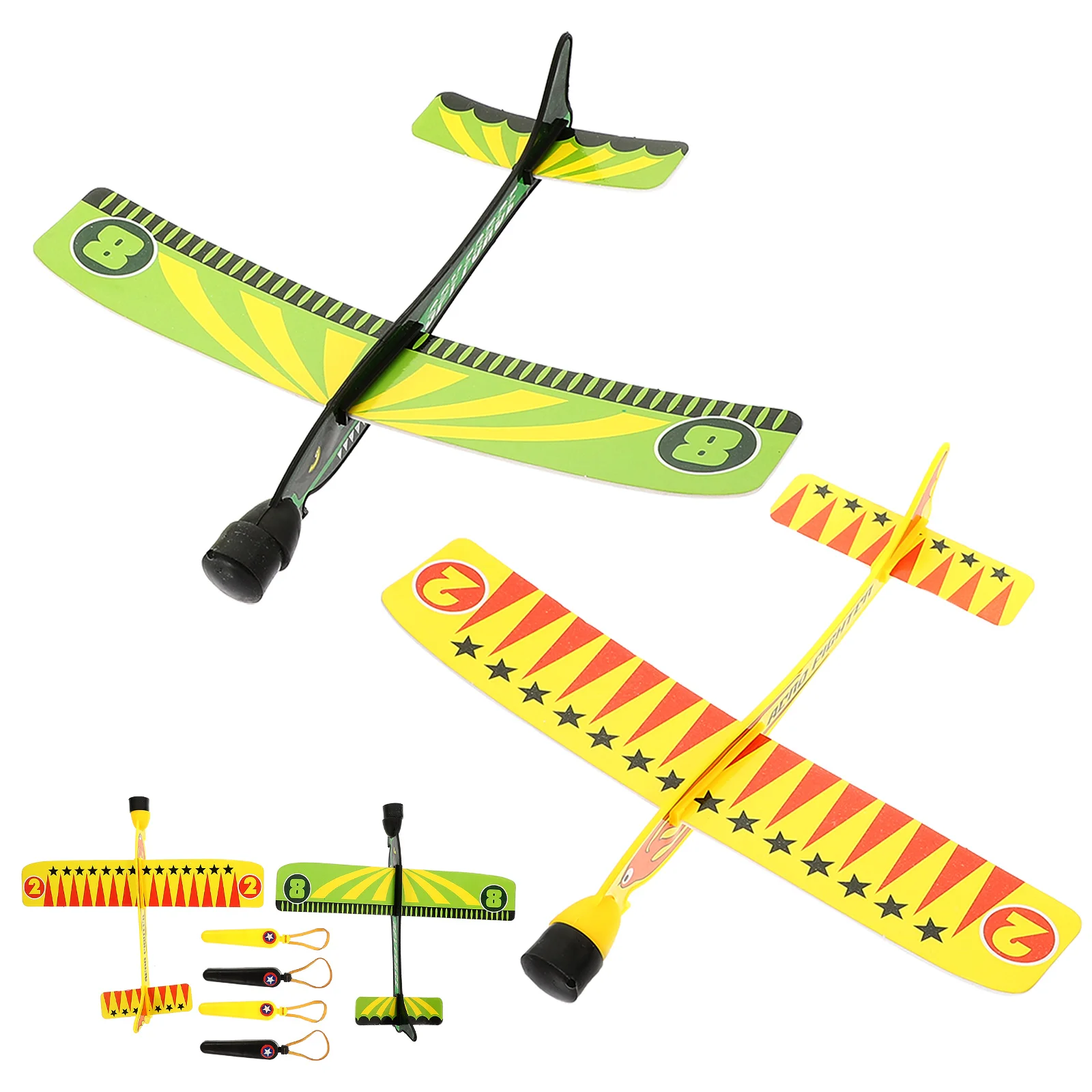 

4 Pcs Hand Throw Catapult Aircraft Outdoor Toys For Boys DIY Foams Airplane Toy Airplanes Simulation Plastic Child Toys