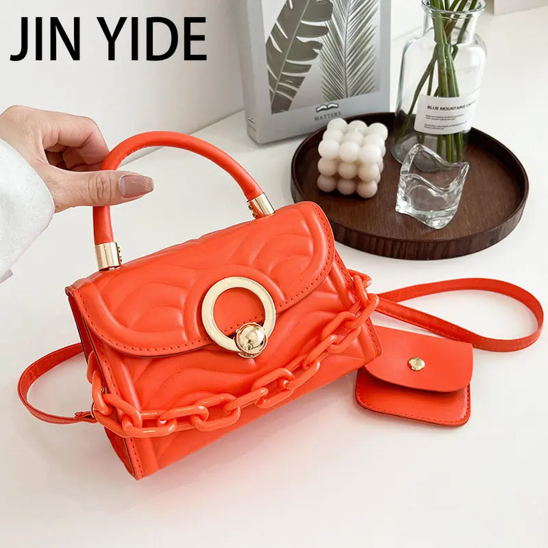 

JIN YIDE New Designer Handbags Small Shoulder Bag Fashion Solid Crossbody Bags For Women Pu Leather Flap Female Top Handle Bag