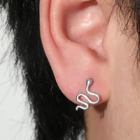 new hip hop punk fashion animal snake earrings for women girl stud earrings jewelry gift