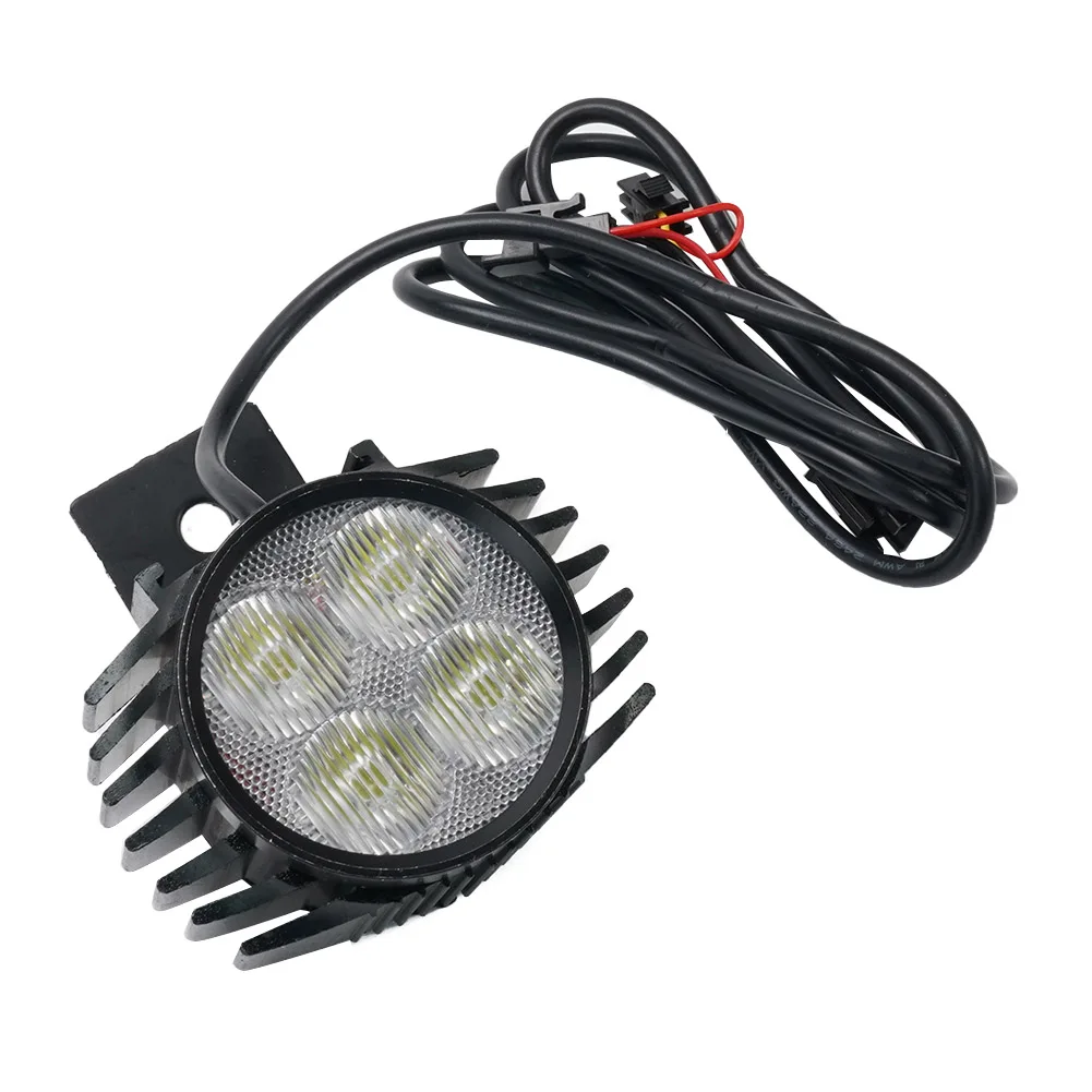 

2 In 1 Horn Headlight Electric Scooter Big Front Light For KUGOO M4 PRO 12-80V 3 Lines Bicycle Front Lamp Light W/ Horns