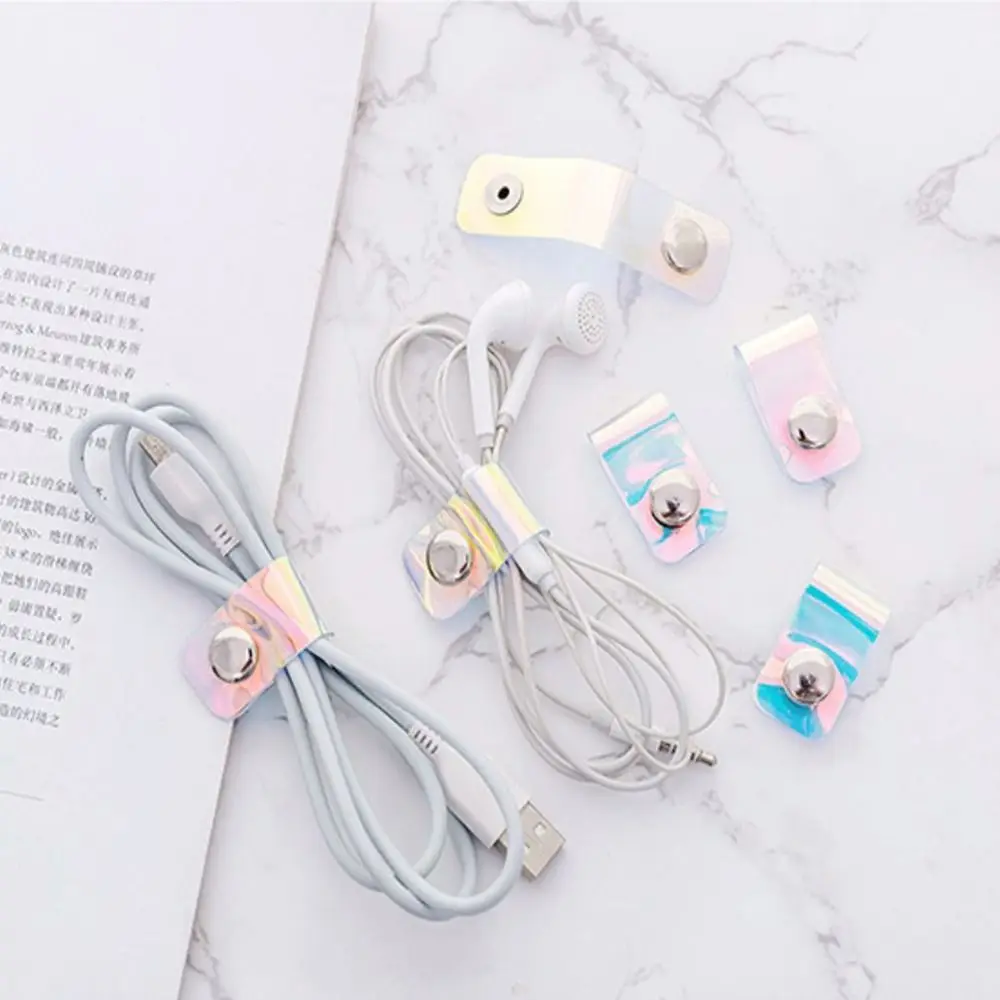 

10Pcs Data Cable Winder Earphone Cable Organizer Management Wire Cord Fixer Holder Wire Belt