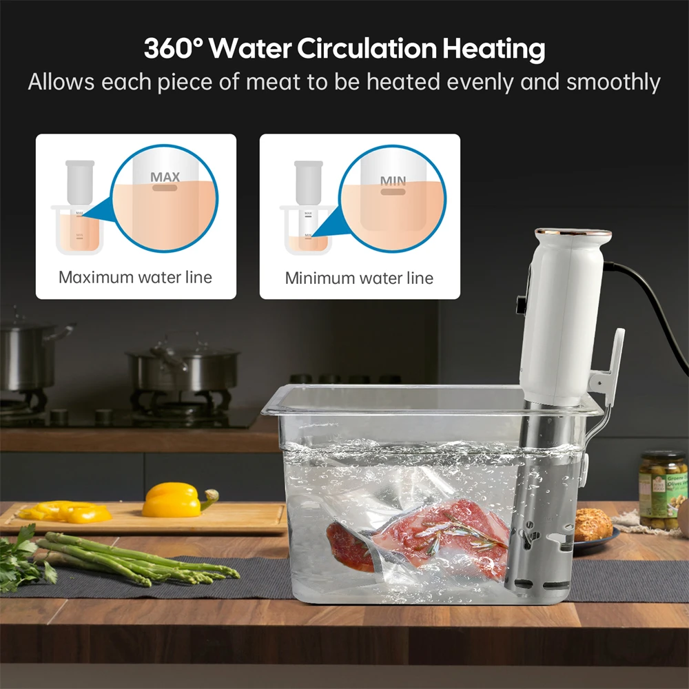 INKBIRD ISV-101W WiFi Sous Vide Плита Точная 0,1 ° Управление C, 3D-нагрев, сигнализация мониторинга и приготовления пищи приложений (art.: 3920ccd5e702e) - 3920ccd5e702e