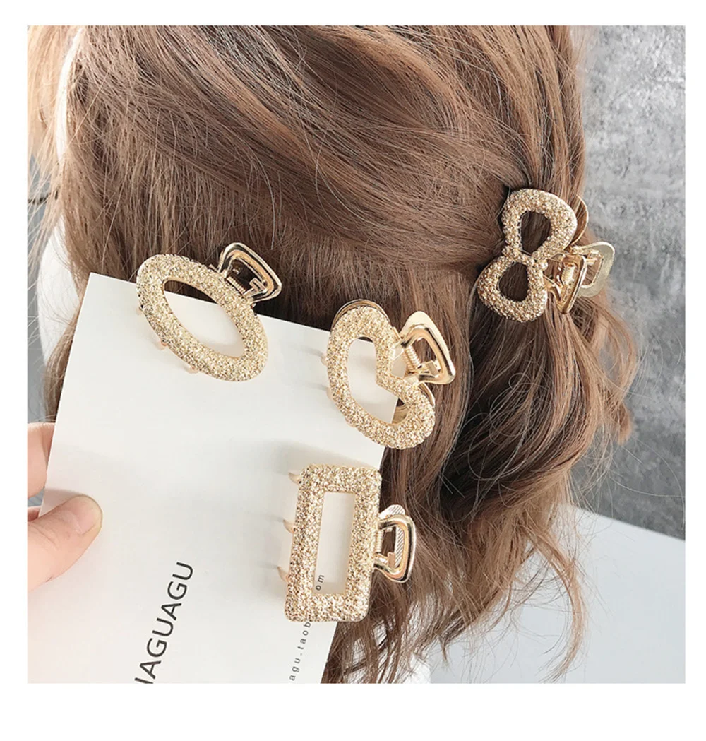 

Fashion Alloy Hair Claws for Women girls gold Mid-Size hair clip claw Headress Hairpins hair barrettes Women Hair Accessories