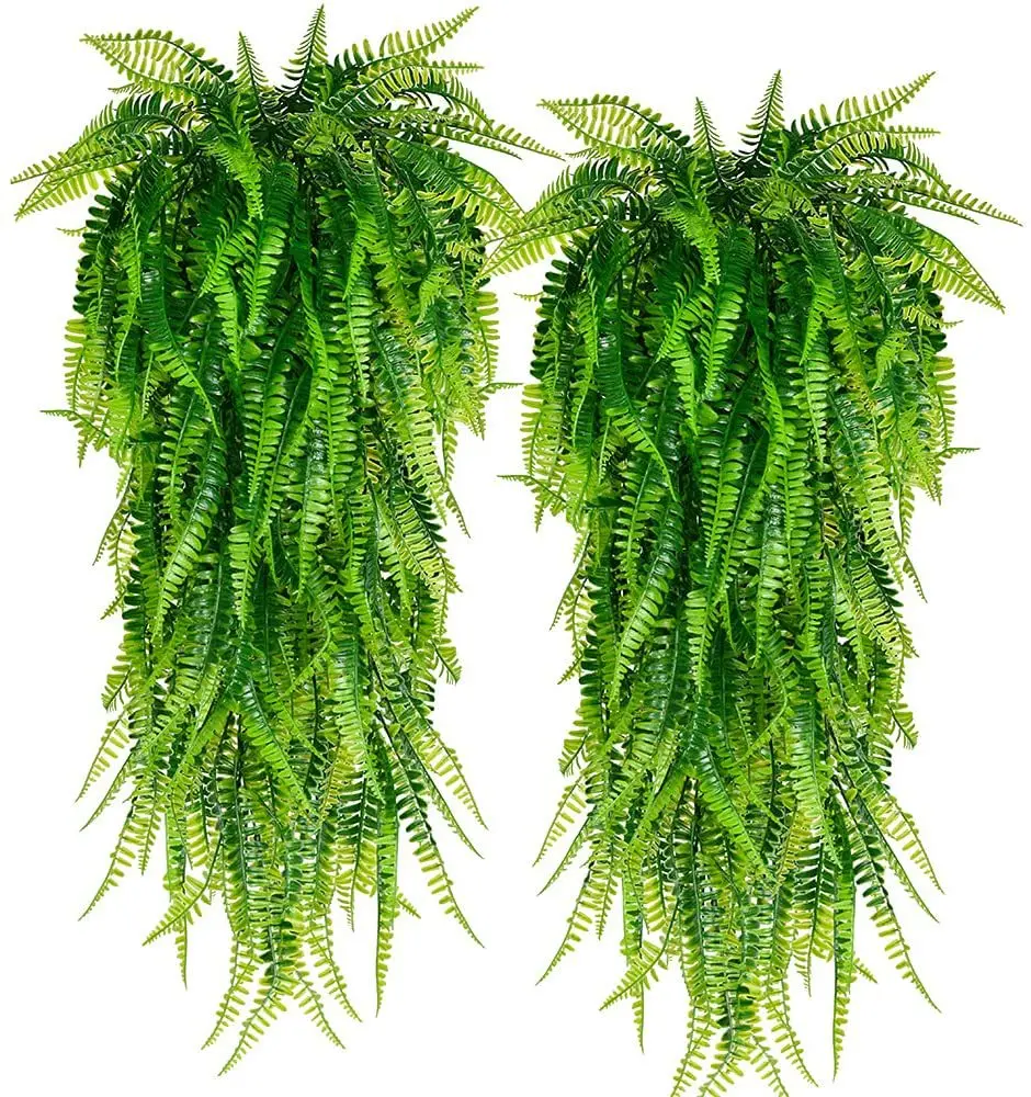 

Simulation of Persian Fern Wall-hung Rattan Green Indoor Plant Wall Home Decoration