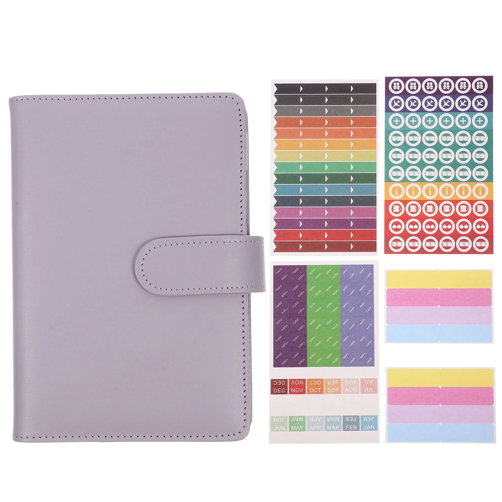 

Loose-leaf Notebook Plastic Adhesive Budget Notepad Removable Pages Paper Dividers Binder Work Money Planner