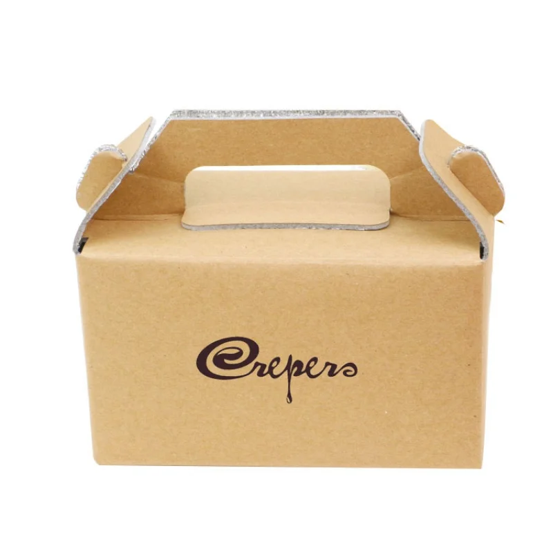 

Manufacturer custom aluminum foil insulated food packaging paper carton cooler box with handle