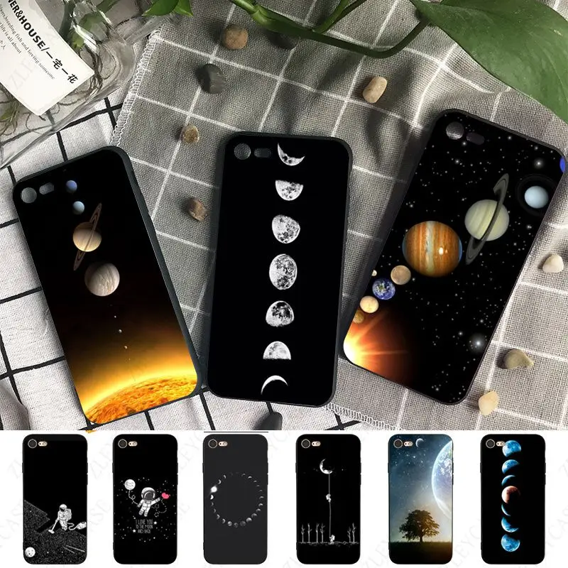 Чехол для телефона с космическим затмением Луны iPhone 14PRO 13pro 12mini 11pro max 6 6s 7 8plus x xsmax xr