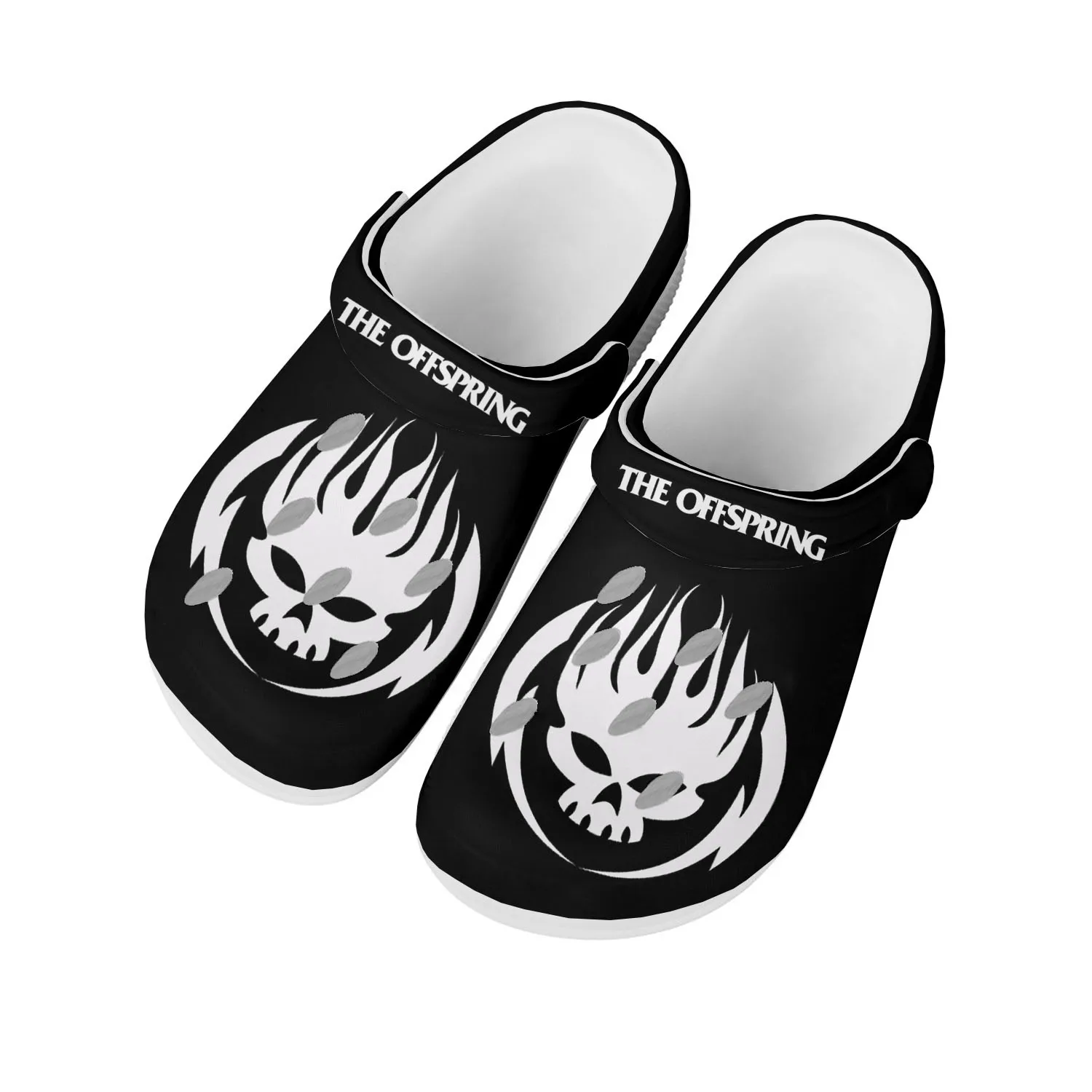 

The Offspring Rock Band Home Clogs Custom Water Shoes Mens Womens Teenager Shoe Garden Clog Breathable Beach Hole Slippers White