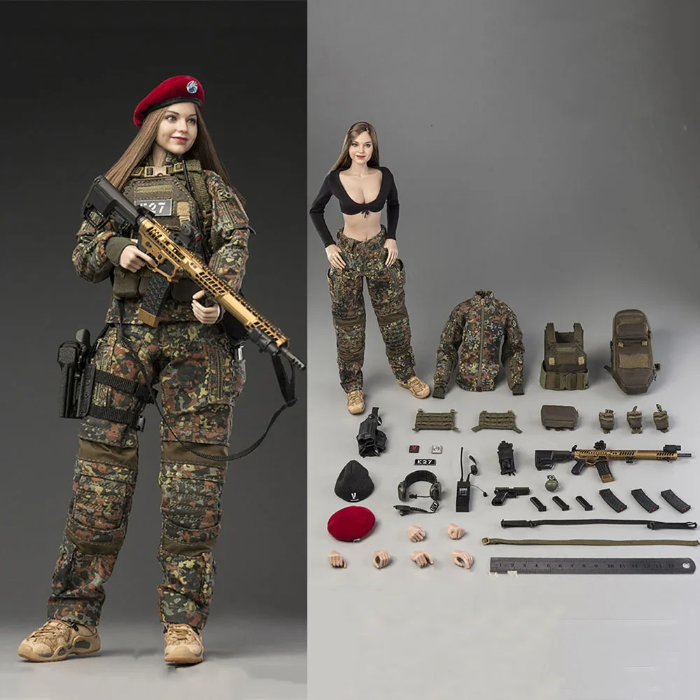 

In Stock VERYCOOL VCF-2050 1/6 Female Soldier Flecktarn KERR Deban Camouflage Full Set Action Figure Model Toy for Fans Gifts