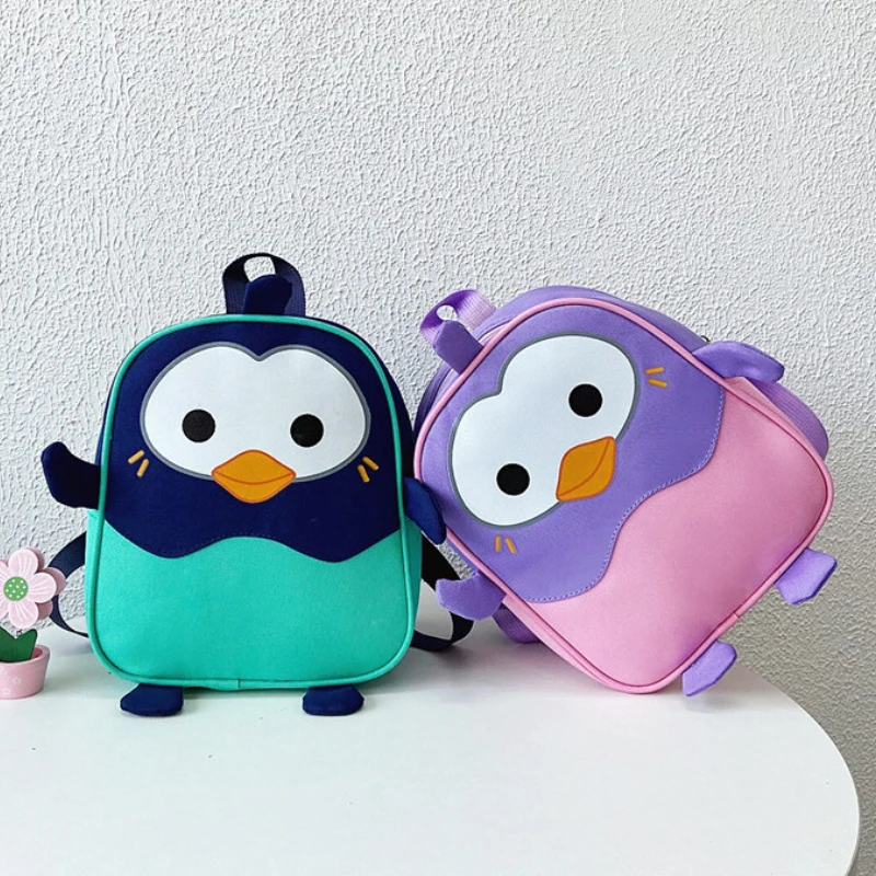 Girls Boys Small Schoolbags In Kindergarten Cute Cartoon Penguin Children Schoolbag Anti Splash Student Backpack