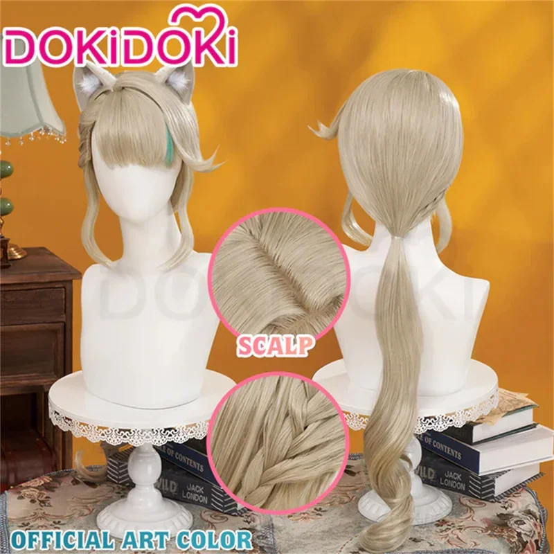 Lyney/парик из лайкры Genshin Impact DokiDoki Фонтейн Lyney парик для косплея с свободными ушами