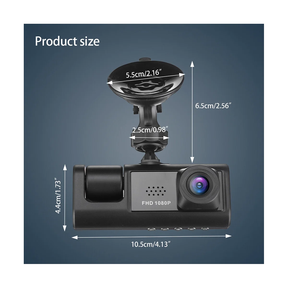 

Автомобильный видеорегистратор HD 1080P с 3 объективами, видеорегистратор с тремя каналами
