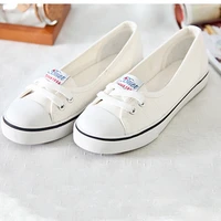 2022 woman casual slip on sneakers women shallow loafers canvas vulcanized round toe flats womens footwear cloth shoes