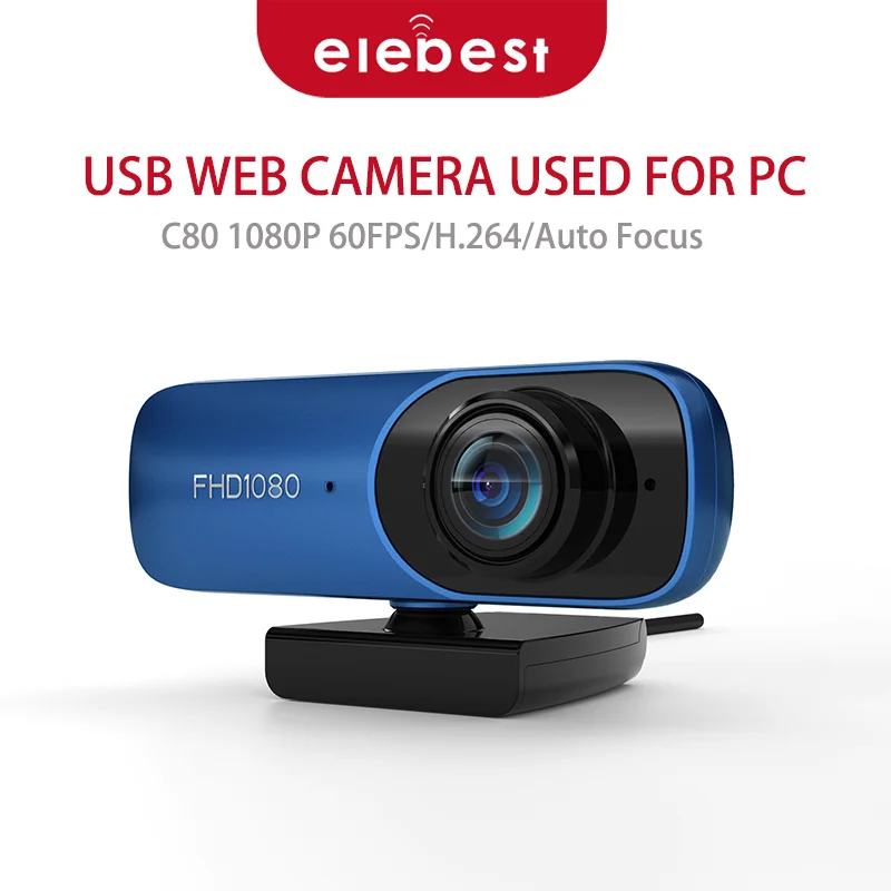 

ELEBEST Webcam FHD 1080P Web Camera Autofocus With Microphone USB Web Cam For PC Computer Mac Laptop Desktop YouTube Webcamera