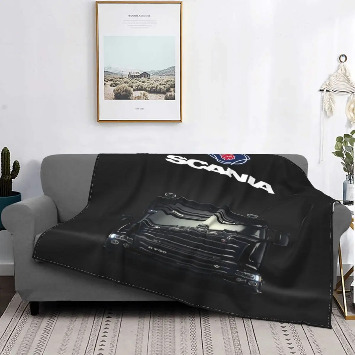 

King Scania Design Blanket Truck Series Bedspread Super Soft Warm Quilt Sofa Bed Flannel Bedroom Office Fluffy Gift