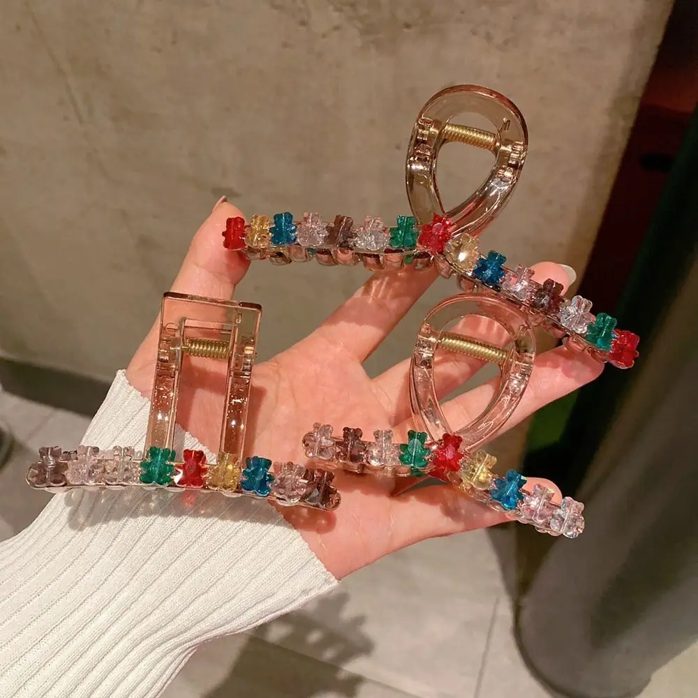 

Заколка для волос в Корейском стиле Женская, пластиковый зажим для волос в форме акулы, карамельного цвета, аксессуар на голову